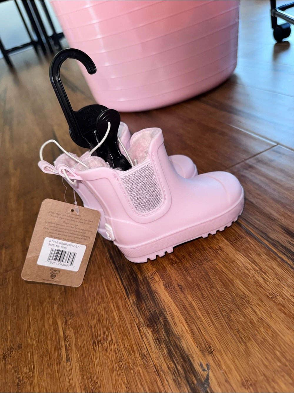 BearPaw Baby Light Pink Waterproof Boots - Picture 3 of 5